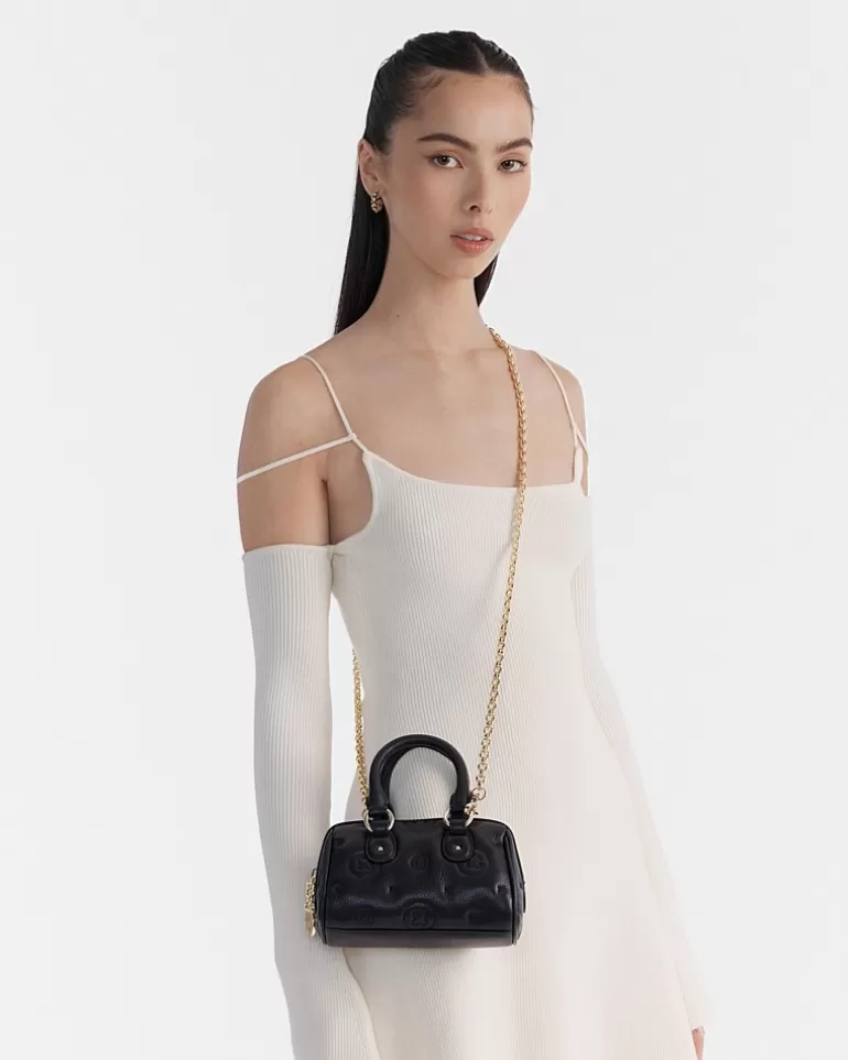Fashion Flashback Leather Mini Bowler Crossbody Bag Tote Bags